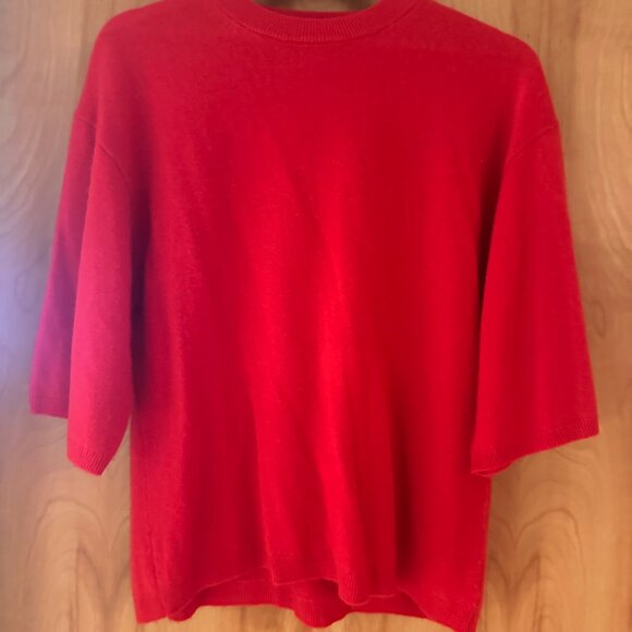 Tibi Featherweight Cashmere Oversized Easy T-Shirt - Picture 4 of 7